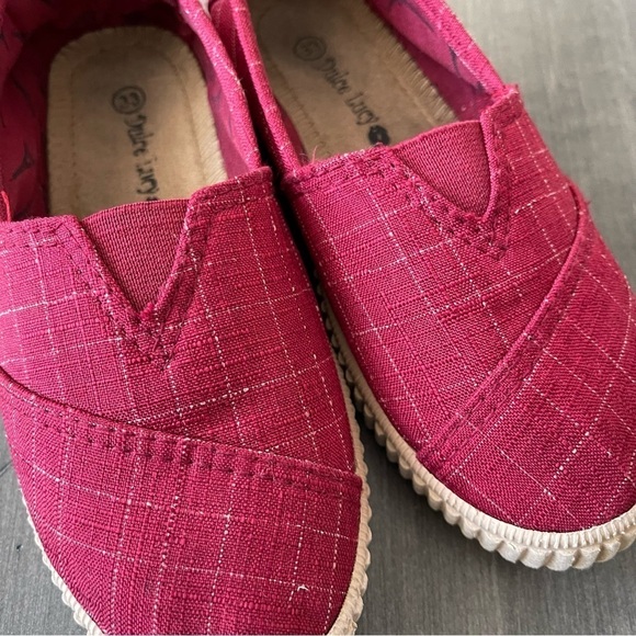 Dulce Lucy girls plaid red canvas slip on espadrilles shoes size 33 or 2 - Picture 7 of 10